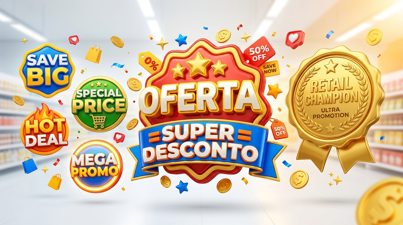 Selos 3D e Artes Editáveis em PSD